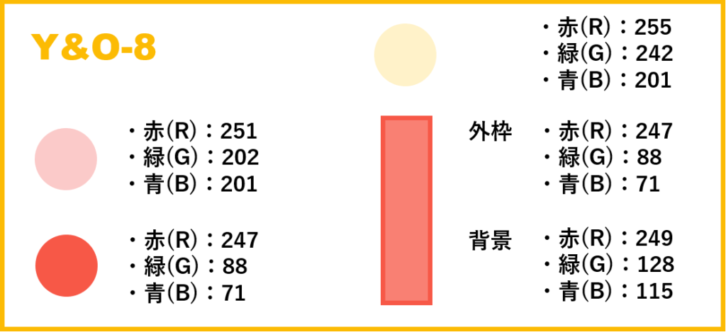 イエロー＆オレンジ ベース・8-②色番号