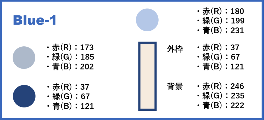 ブルーベースー１-②色番号