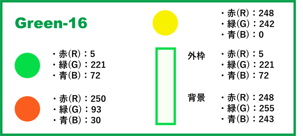 「配色見本」のアレンジ‐「チェック柄」グリーン‐②