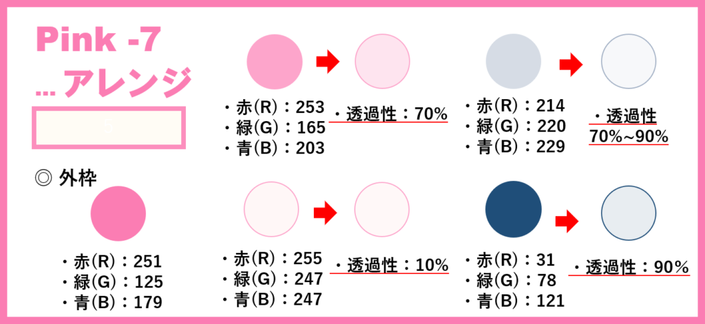 「配色見本」のアレンジ‐「チェック柄」ピンク‐④